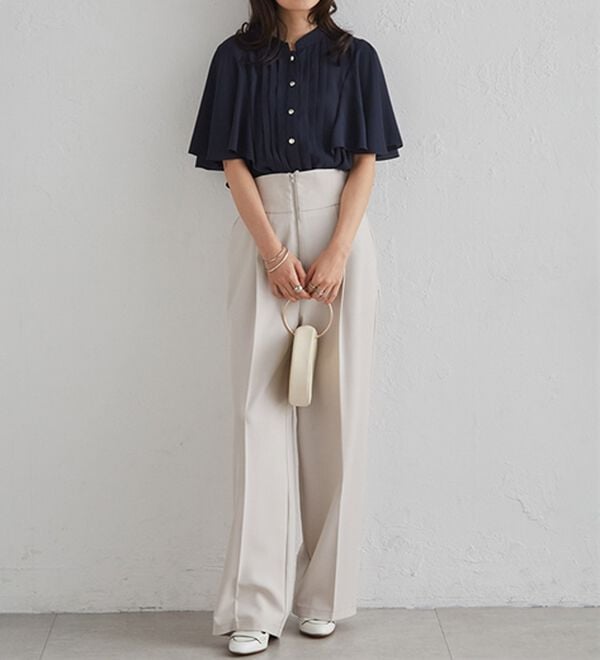 RANAN（ラナン）の「【新色追加】ひんやり！ピンタックフレアー袖ブラウス（ブラウス）」｜詳細画像