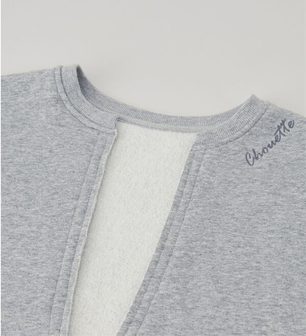 RANAN（ラナン）の「裏起毛Ｖネックロゴ刺しゅうスウェット（トレーナー・スウェット）」｜詳細画像