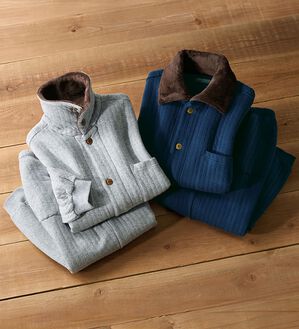 「暖か仕様の表裏綿１００％キルトパジャマ（メンズルームウェア）」｜詳細画像