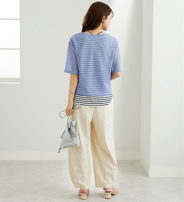 BELLUNA（ベルーナ）の「透かし編プルオーバーアンサンブル（アンサンブル）」｜詳細画像