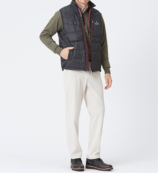 「＜ダンロップ・モータースポーツ＞秒・暖（すぐにあったか）ヒーター付ベスト（メンズベスト）」｜詳細画像