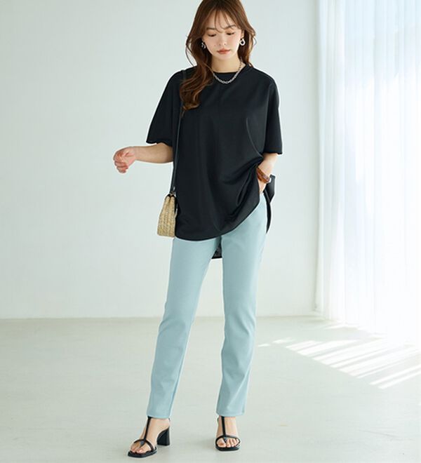 BELLUNA（ベルーナ）の「【選べる股下】ジャストフィットらくらくパンツ（フルレングスパンツ）」｜詳細画像