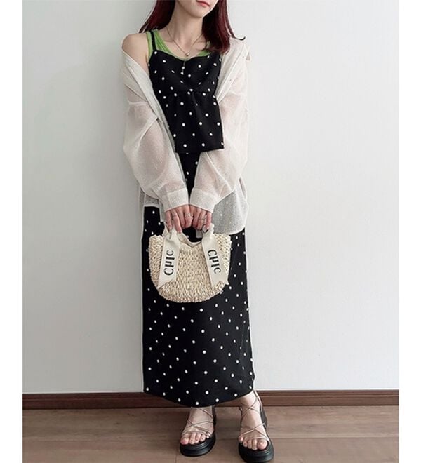 GeeRA（ジーラ）の「楽ちん！ペプラムキャミワンピース（カットソーワンピース）」｜詳細画像