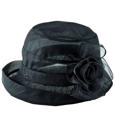 BELLUNA（ベルーナ）の「レース切替シルクオーガンジークロッシェ（帽子）」