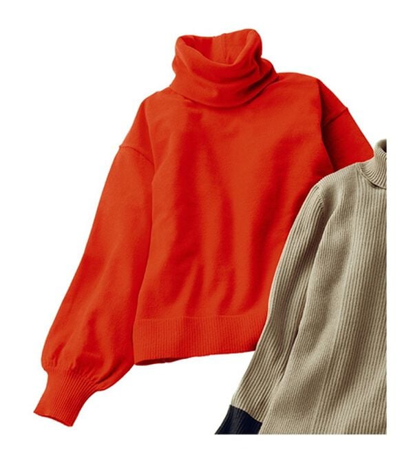 VINNO（ヴィノ）の「吸湿発熱ゆるタートルニット（ニット・セーター）」｜詳細画像