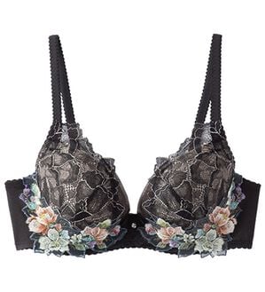 LAVIENNE（ラヴィエンヌ）の「＜ワコール＞Ｗｉｎｇ　Ｌｅｓｉａｇｅ（レシアージュ）やさしくフィット　ブラ（ブラジャー）」｜ブラック