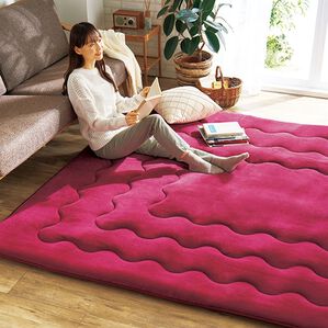 「ふわふわキルトラグ（カーペット）」｜ワイン
