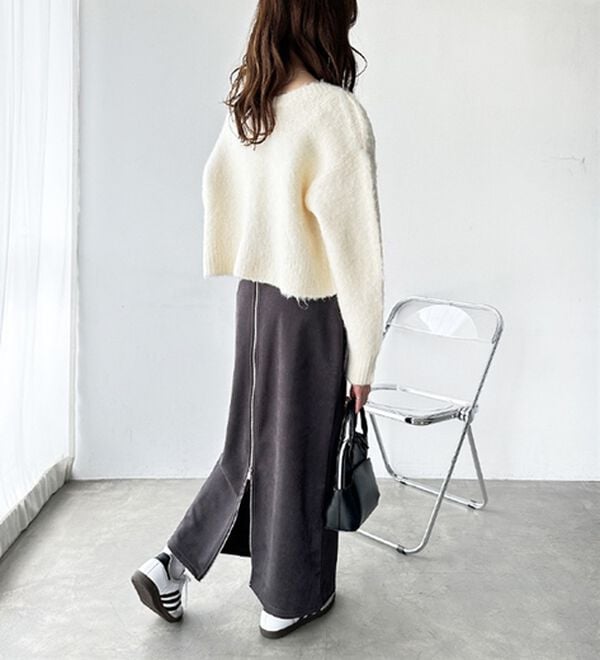 GeeRA（ジーラ）の「オープンファスナーストレートスカート（ロングスカート）」｜詳細画像