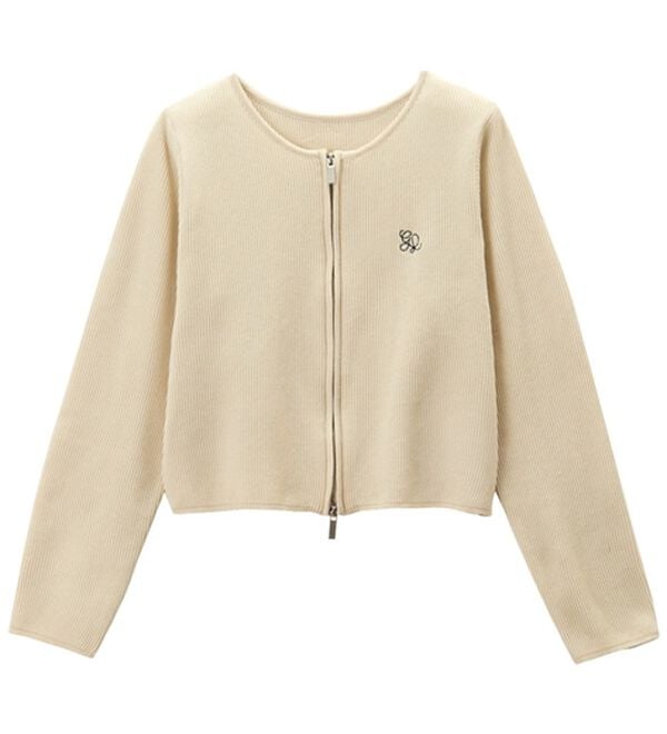 GeeRA（ジーラ）の「ダブルジップニットカーディガン（ニットカーディガン）」｜詳細画像