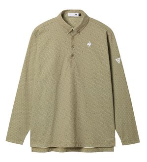 「＜ルコックスポルティフ＞トライアングルプリント長袖シャツ（メンズシャツ）」｜ベージュ