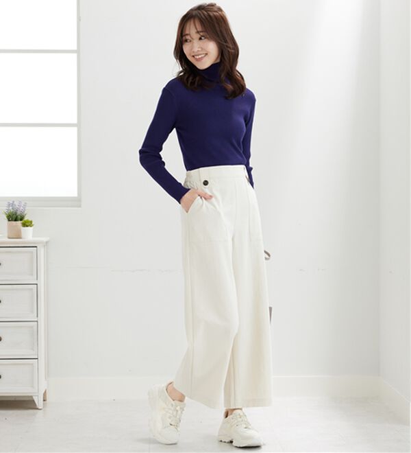 BELLUNA（ベルーナ）の「【安心感あるプチプラニット】リブニットタートルネックプルオーバー（ニット・セーター）」｜詳細画像