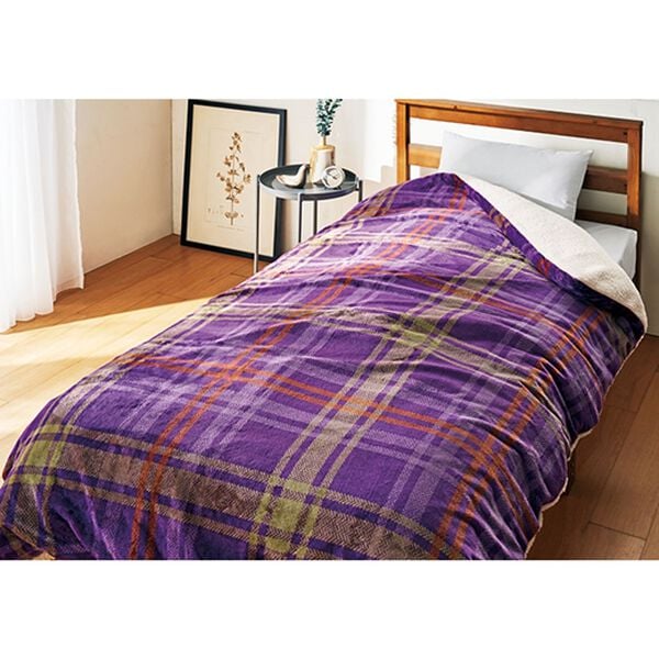 「【早割】毛布にもなるフランネル掛布団カバー＜２ＷＡＹ・あったか・裏面シープ調・アルミシート入＞（掛布団カバー）」｜詳細画像