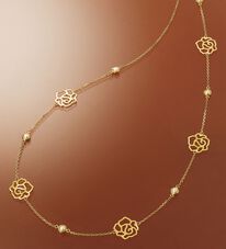 BELLUNA（ベルーナ）の「１０金透かしバラチェーンネックレス（ネックレス・ペンダント）」
