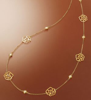 BELLUNA（ベルーナ）の「１０金透かしバラチェーンネックレス（ネックレス・ペンダント）」｜詳細画像