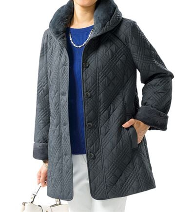 ルフラン（ルフラン）の「軽やかナイロンあったかコート（ハーフコート）」