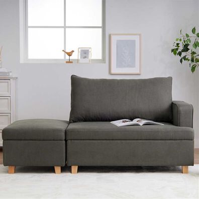 iellio（イエリオ）の「収納付オットマン付カウチソファ（ソファ）」