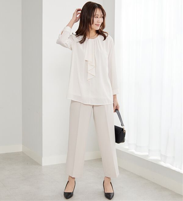 BELLUNA（ベルーナ）の「＜Ｃ／Ｓ＞ドットシフォンボウタイブラウス（ブラウス）」｜詳細画像