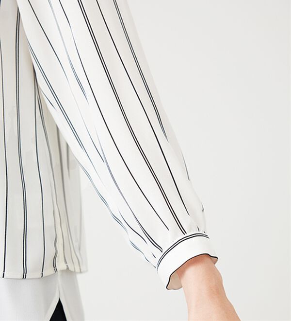 BELLUNA（ベルーナ）の「ジョーゼット素材裾ティアードブラウス（ブラウス）」｜詳細画像