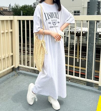 GeeRA（ジーラ）の「アソートロゴプリントＴシャツワンピース（その他ワンピース）」