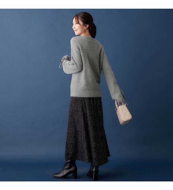 alotta（アロッタ）の「レースアップフレアー袖シャギーニット（ニット・セーター）」｜詳細画像