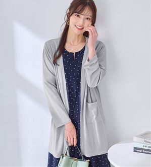 alotta（アロッタ）の「【選べる丈】さらっと軽いサマーカーディガン（その他カーディガン）」｜ライトグレー／ミドル