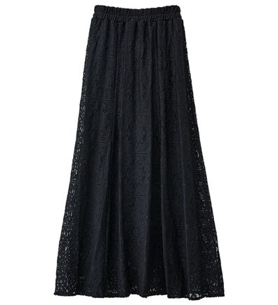 RANAN（ラナン）の「スクエアーレースセミフレアースカート（ロングスカート）」