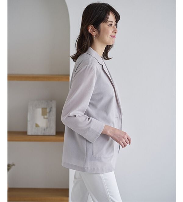 BELLUNA（ベルーナ）の「涼しげサッカー素材ウォッシャブルサマージャケット（その他ジャケット）」｜詳細画像