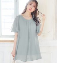 alotta（アロッタ）の「【接触冷感】インナー付シフォンタックチュニック（チュニック）」