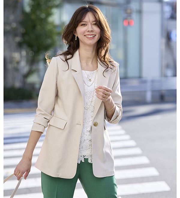 BELLUNA（ベルーナ）の「＜楽スタフィット＞テーラードジャケット（テーラードジャケット）」｜詳細画像