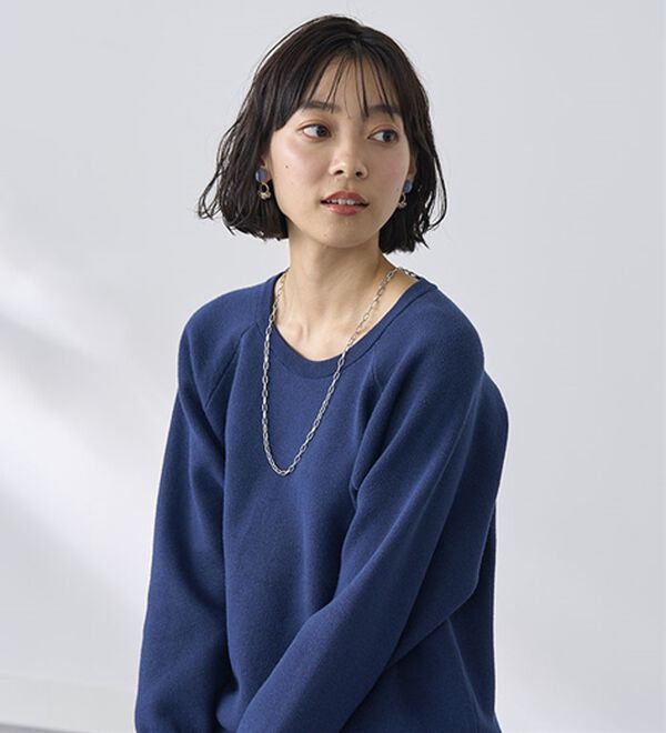 BELLUNA（ベルーナ）の「トレーナー感覚！きれいめカジュアルさんのためのニットトレーナー（ニット・セーター）」｜詳細画像