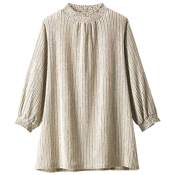 BELLUNA（ベルーナ）の「シャーリング使い楊柳素材ブラウス（ブラウス）」｜詳細画像