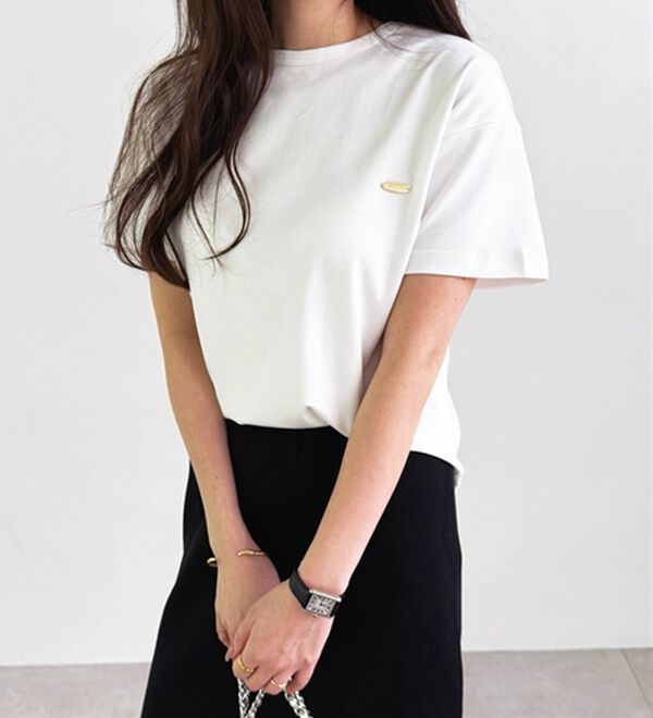 GeeRA（ジーラ）の「ロゴプレート付コンパクトＴシャツ（Tシャツ）」｜詳細画像