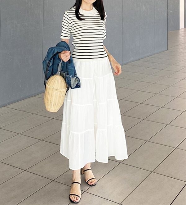 GeeRA（ジーラ）の「編地切替ニットトップス（ニット・セーター）」｜詳細画像