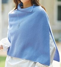 BELLUNA（ベルーナ）の「オンワード樫山＜ＭＡＩＳＯＮ　Ｄ&rsquo;ＡＺＵＲ＞ウール混２ＷＡＹポンチョ（ハーフコート）」