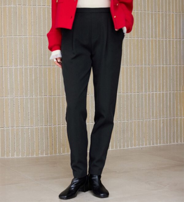 RANAN（ラナン）の「あったか！裏起毛美脚シルエットタックパンツ（フルレングスパンツ）」｜詳細画像