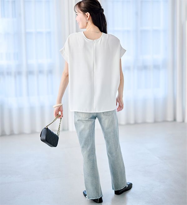 RANAN（ラナン）の「前後2WAYハーフジップブラウス（ブラウス）」｜詳細画像