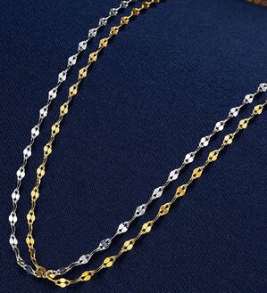 ルフラン（ルフラン）の「【２本組】１０金煌めきチェーンネックレス（ネックレス・ペンダント）」｜2本組