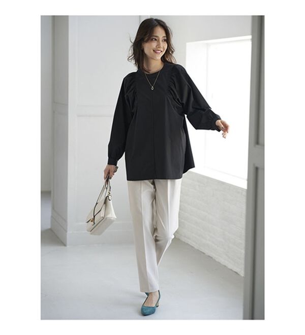 BELLUNA（ベルーナ）の「錯覚華奢見せ！ふわりブラウス（ブラウス）」｜詳細画像