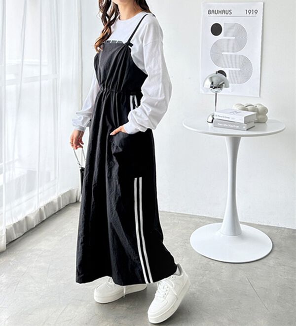 GeeRA（ジーラ）の「サイドラインドロストキャミワンピース（その他ワンピース）」｜詳細画像