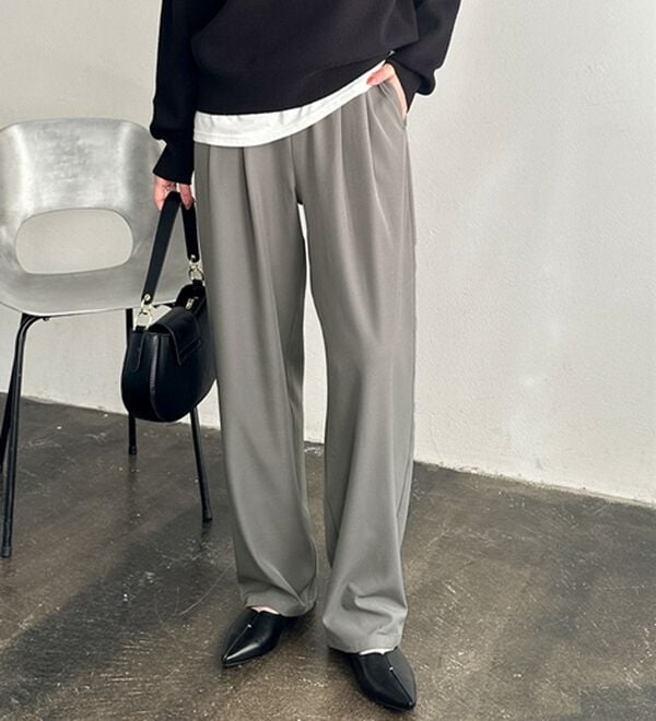 GeeRA（ジーラ）の「オンオフ着られる！カーブパンツ（フルレングスパンツ）」｜詳細画像