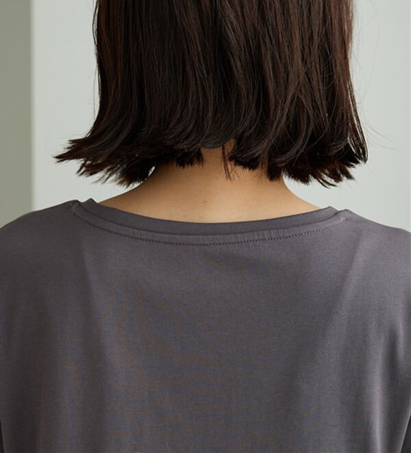 BELLUNA（ベルーナ）の「異素材使い裾アシメデザインチュニック（チュニック）」｜詳細画像