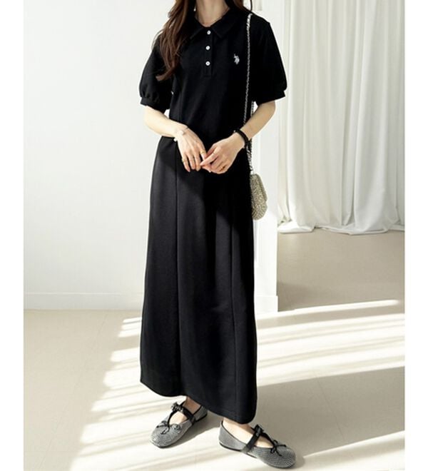 GeeRA（ジーラ）の「【Ｕ．Ｓ．ＰＯＬＯＡＳＳＮ】ポロ衿ワンピ―ス（その他ワンピース）」｜詳細画像