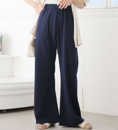 A HAPPY MARILYN（アハッピーマリリン）の「【Ｌ～８Ｌ】＜身長別に選べる２丈＞さらっと美脚ゆるカーブパンツ（ワイドパンツ・ガウチョ）」