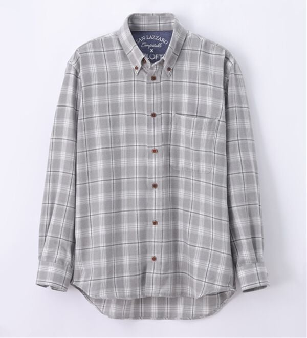 「＜バイロフト（Ｒ）＞カシミヤタッチネルシャツ（メンズシャツ）」｜詳細画像