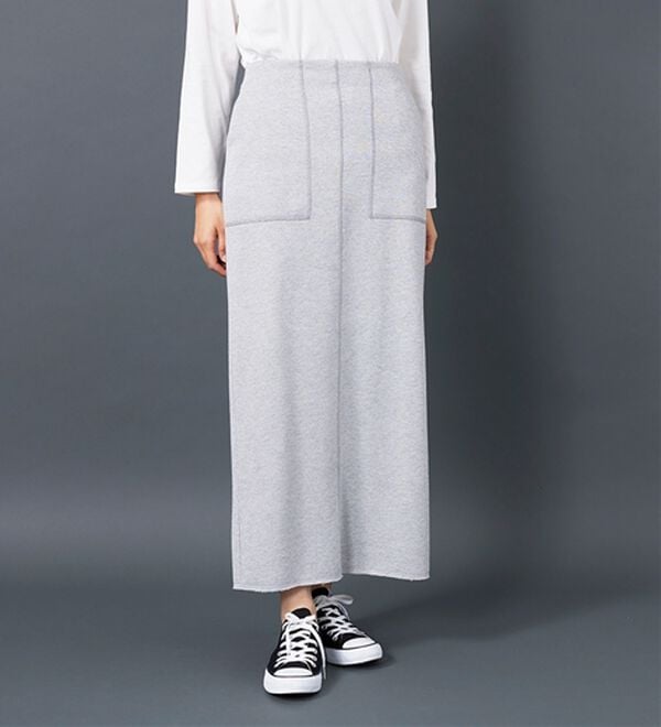BELLUNA（ベルーナ）の「ラメ入り裏毛素材スカート（ロングスカート）」｜詳細画像