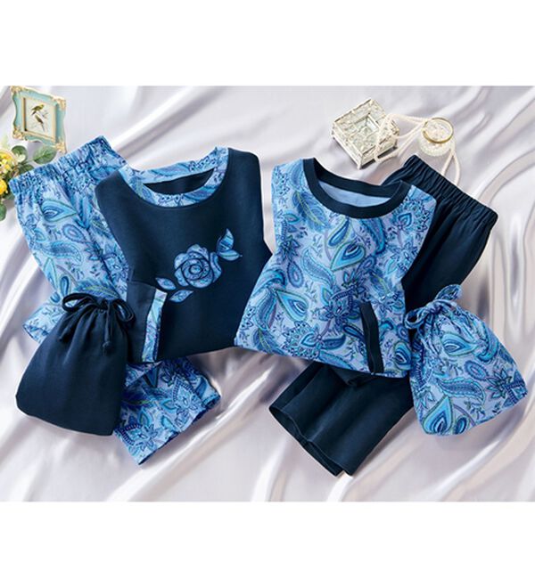 ルフラン（ルフラン）の「【２着組】夏の綿１００％トラベルパジャマ（パジャマ・ルームウェア）」｜2着組