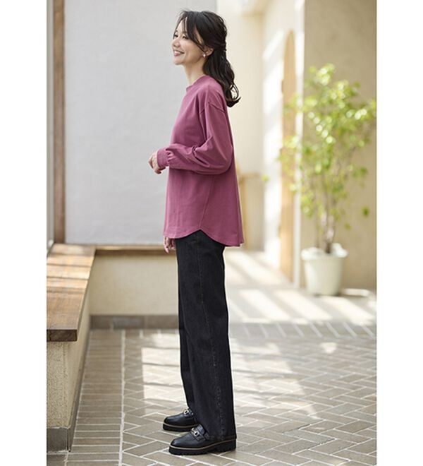 BELLUNA（ベルーナ）の「【２枚セット】大人カジュアルプルオーバー（カットソー）」｜詳細画像