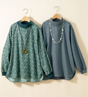 ルフラン（ルフラン）の「【２色組】リブ使いのほんわかブラウス（ブラウス）」｜詳細画像