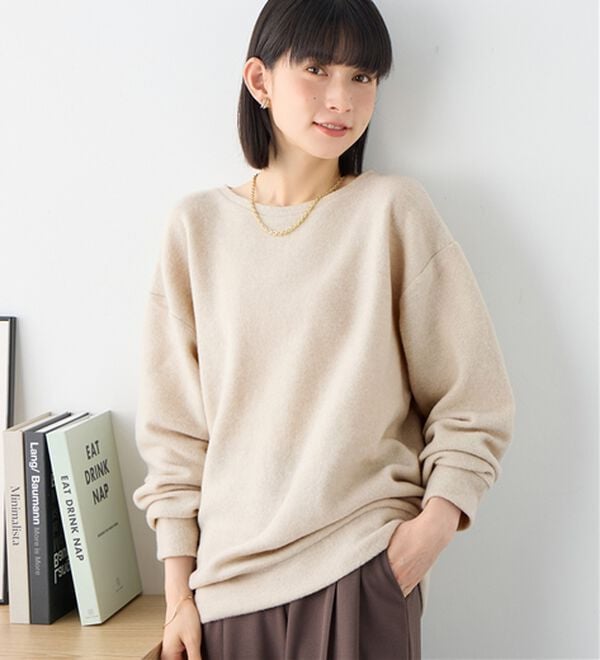 Viola e Viola（ヴィオラ エ ヴィオラ）の「【毎日着たい！】柔らかニットソーシンプルトップス（カットソー）」｜オフベージュ　クルーネック