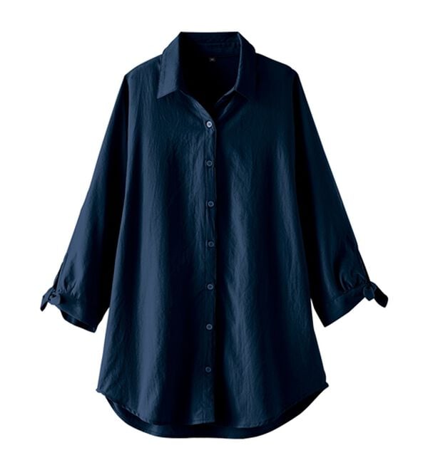 BELLUNA（ベルーナ）の「イージーケア！袖リボンシャツチュニック（チュニック）」｜詳細画像